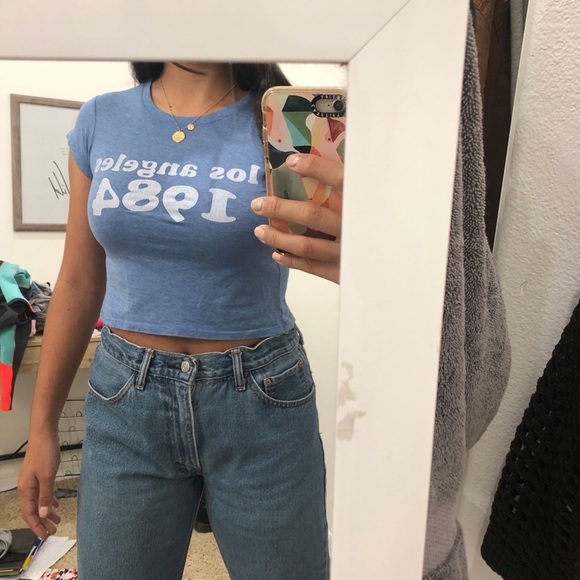 Light blue brandy Melville crop top - Picture 1 of 3